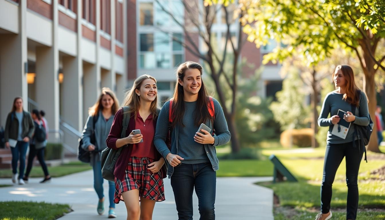 Student using a study guide to organize academic notes