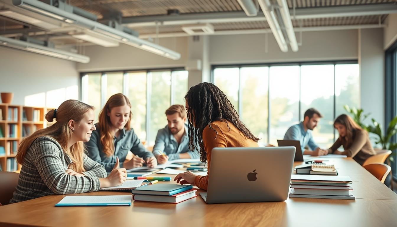 Student using online courses for flexible education